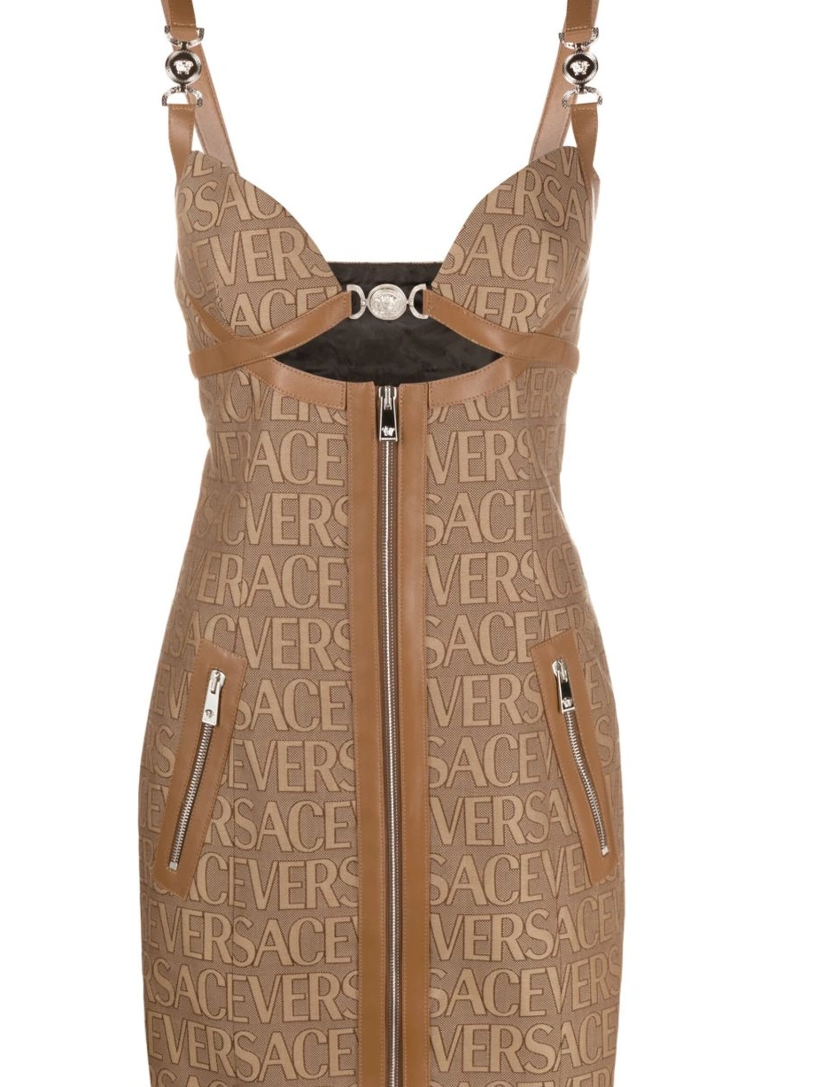 Cheap Allover Versace Women jacquard cut-out minidress 0329